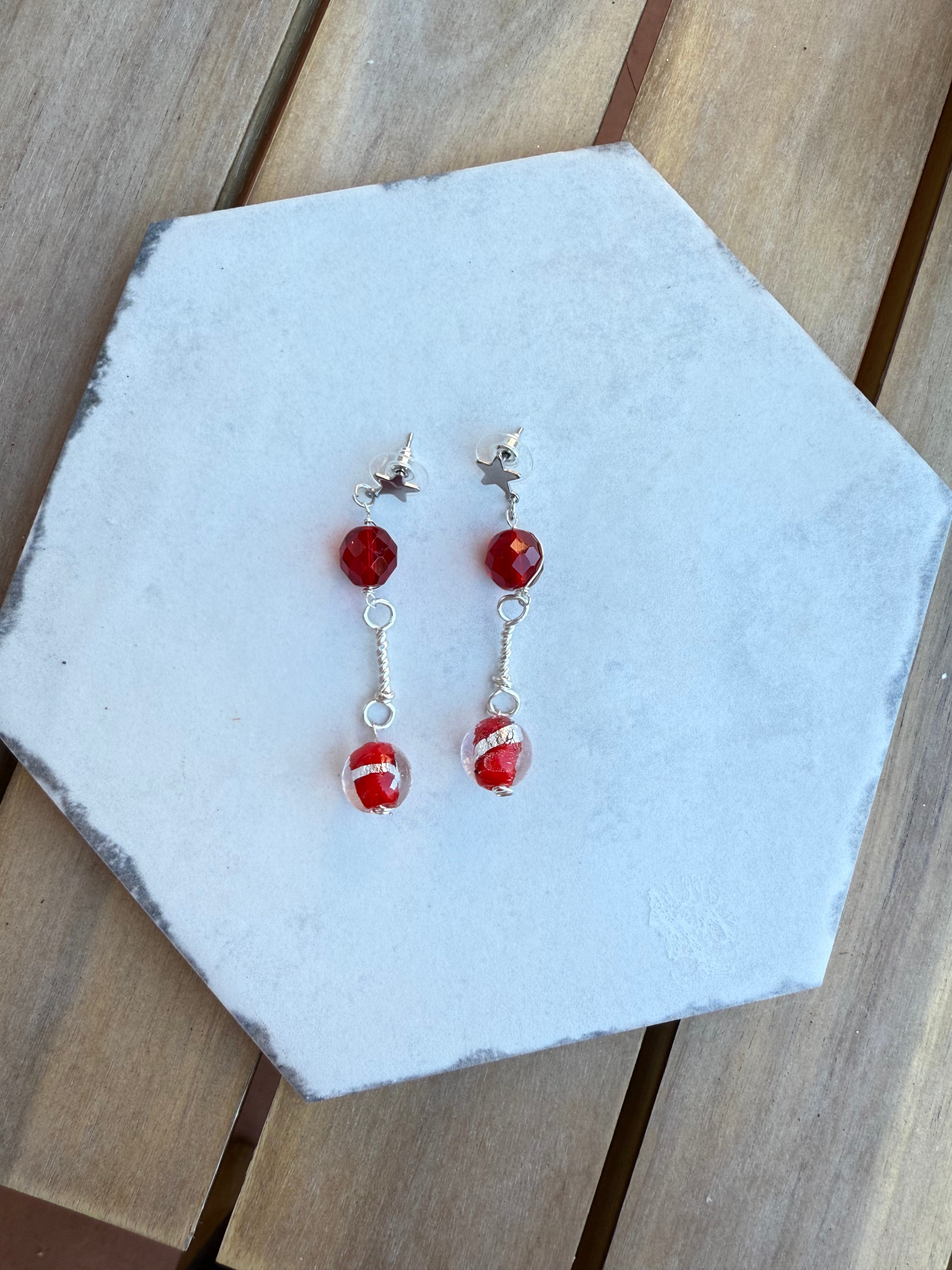 Red Ember Dangles